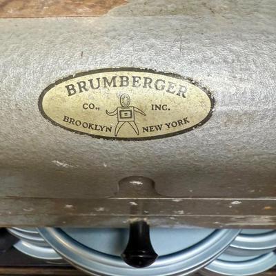Vintage Bromberg Breadbox-Style Darkroom Storage Box and Metal Film Can Lot