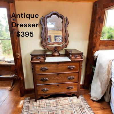 Antique Dresser and Mirror