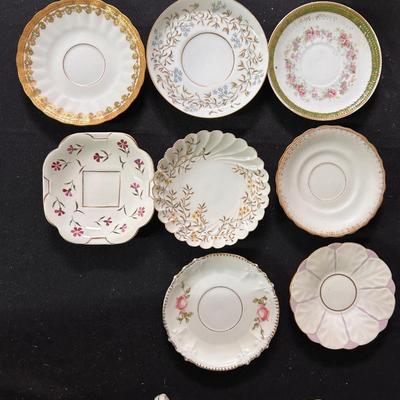 Lot of 8 unmatched saucers