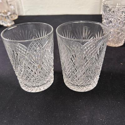 4 Crystal Drinking Glasses & Pitcher