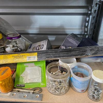 Large assortment of home hardware - Zip ties - Nails - Fasteners - and more