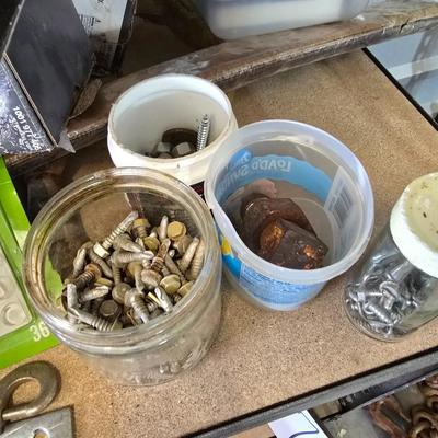 Large assortment of home hardware - Zip ties - Nails - Fasteners - and more