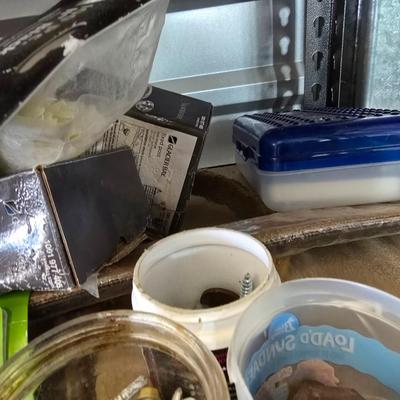 Large assortment of home hardware - Zip ties - Nails - Fasteners - and more