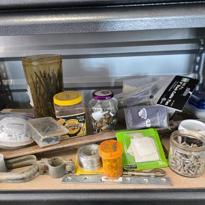 Large assortment of home hardware - Zip ties - Nails - Fasteners - and more
