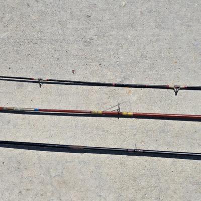 Lot of 3 Fishing Rods – Includes Zebco 33 Authentic, Vintage Cork Handle Rod, and More