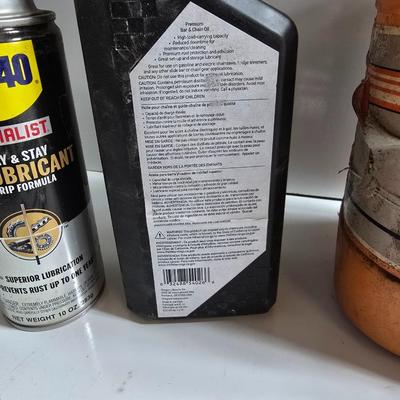 Chainsaw Maintenance Lot – Bar & Chain Oil, Files, WD-40, and More