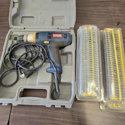 Ryobi Variable-Speed Corded Drill with Collated Screw Strips