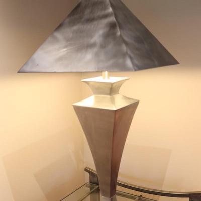 Sculptural Metal Table Lamp