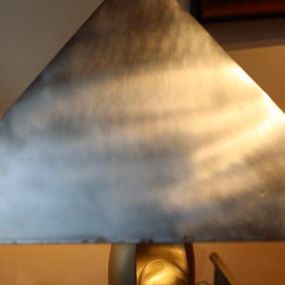 Metal Table Lamp with Sculptural Base