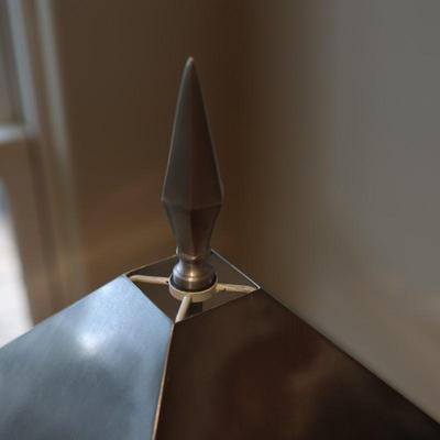 Metal Table Lamp with Sculptural Base