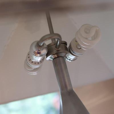 Metal Table Lamp with Sculptural Base