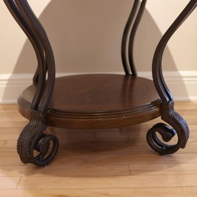 Round Wood Accent Table