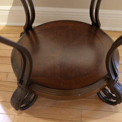 Round Wood Accent Table
