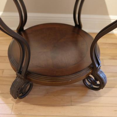 Round Wood Accent Table