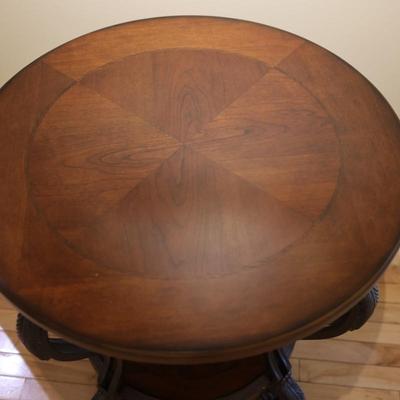 Round Wood Accent Table