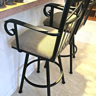 2 Tan/Black Bar Stools