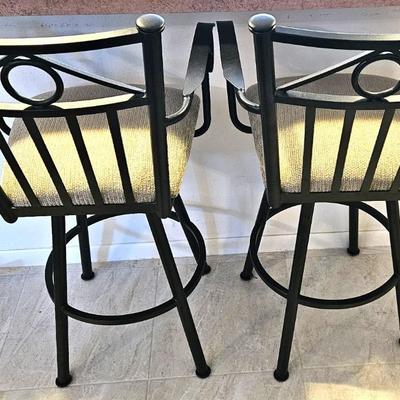 2 Tan/Black Bar Stools