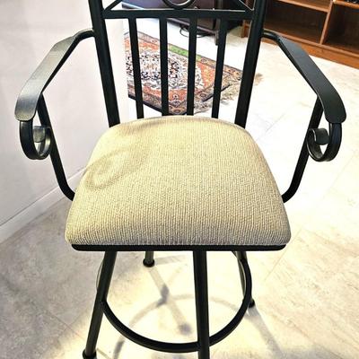 2 Tan/Black Bar Stools
