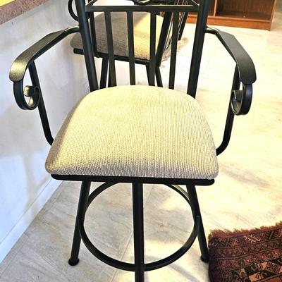 2 Tan/Black Bar Stools