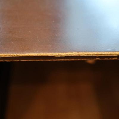 L-Shaped Executive Desk with Mahogany Finish