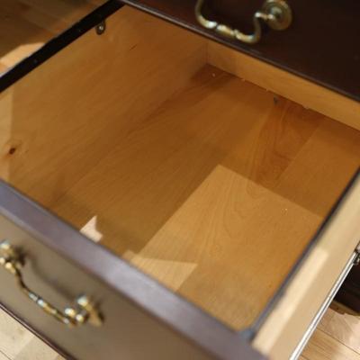 L-Shaped Executive Desk with Mahogany Finish
