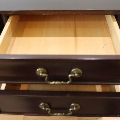 L-Shaped Executive Desk with Mahogany Finish