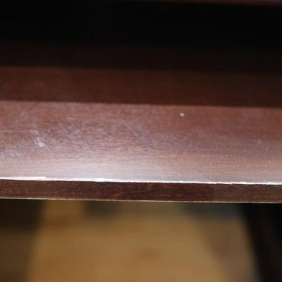 L-Shaped Executive Desk with Mahogany Finish