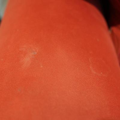 Norwalk Red Upholstered Armchair with Rolled Arms