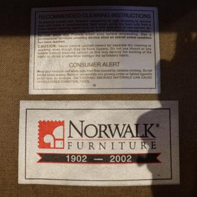 Norwalk Red Upholstered Armchair with Rolled Arms