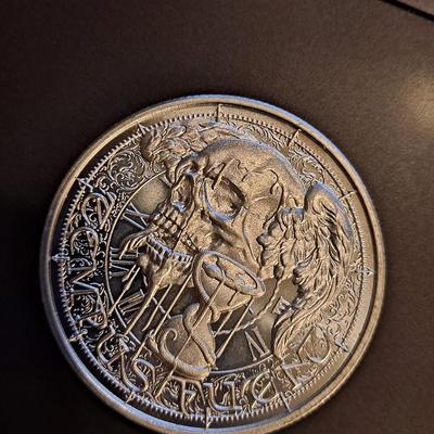 Latin Allure Memento Mori "Time Flies" 1 oz .999 Silver coin skull Tempus Fugit