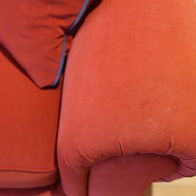 Norwalk Red Upholstered Sofa with Rolled Arms
