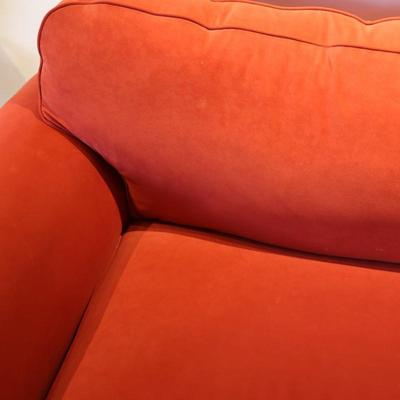 Norwalk Red Upholstered Sofa with Rolled Arms