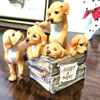 4 Dog Figurine Lot