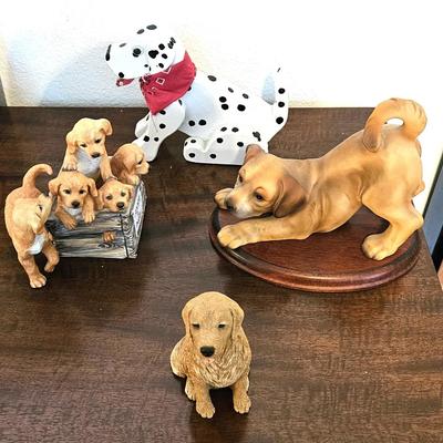 4 Dog Figurine Lot