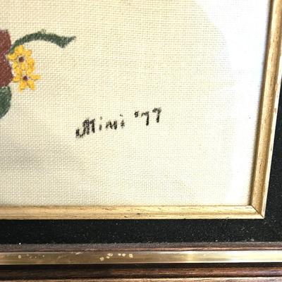 Mid Century Crewel Embroidery