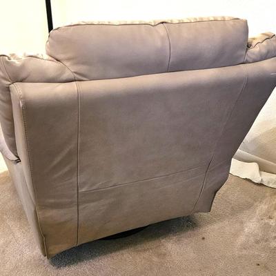 Tan Leather Italsofa Recliner Chair Swivel