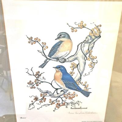 1974 Anne Worsham Richardson Signed, Framed, And Matted Print W/ Congressional Record