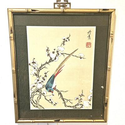 2 Vintage Chinese Silk Watercolors