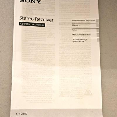 Sony Stereo Receiver, Model STR-DH190