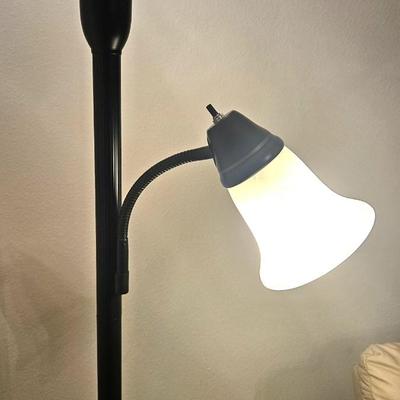 2 Light Black Floor Lamp
