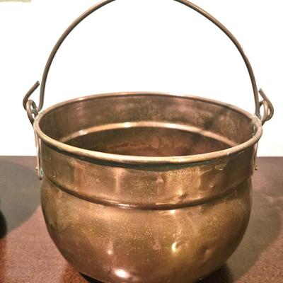 Brass Caldron and Copper Pot