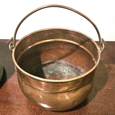 Brass Caldron and Copper Pot