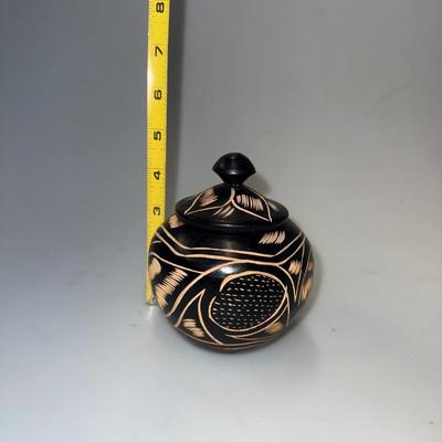 2 Vintage African Carved bowls