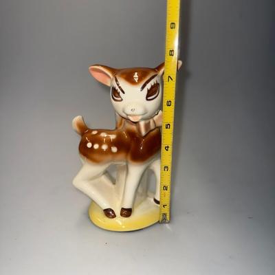 Vintage Bambi Inspired Deer Figurine, Lampstand