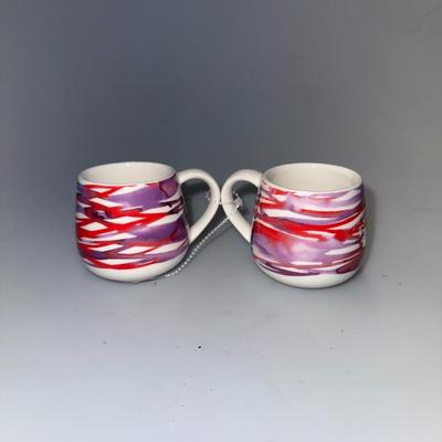 Set of two Starbucks 2016 Spring Watercolor Coffee Mug
