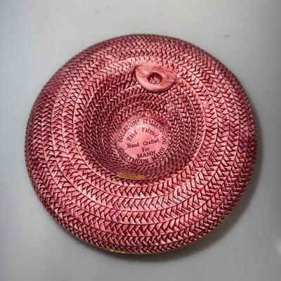 Vintage Italian Hand Painted Ceramic Hat Wall Hanging 