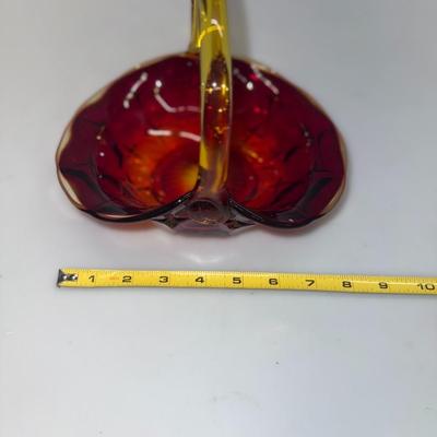 TIARA - Constellation Pattern 8" Basket-BEAUTIFUL-Sunset / Ruby Red / Amberina