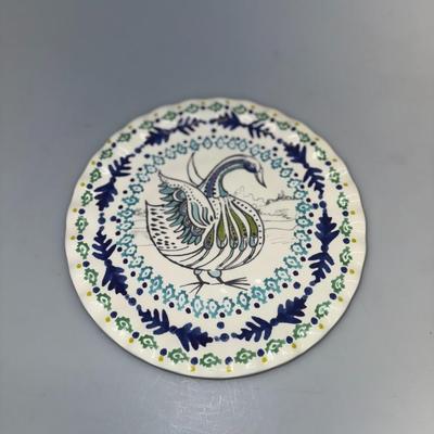 Anthropologie Swan 8.5" Dessert / Salad Plate Tula Earthenware