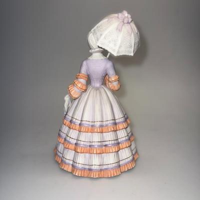 Retired Lenox Springtime Promenade ~ Fine Porcelain Sculpture ~ Porcelain Lady in Gown With a Umbrella