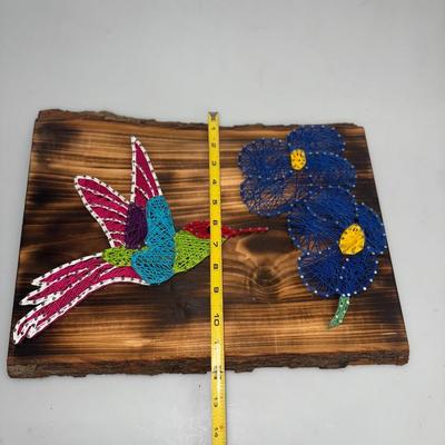 Hummingbird and Flower String Art